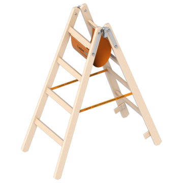 Fa kétágú létra (1038) - 2 x 4 fokos - 2,55 méter munkamagasság