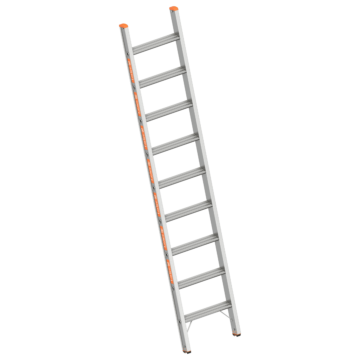 Alumínium támasztólétra (TOPIC 1042) - 1 x 9 fokos - 3,35 méter munkamagasság