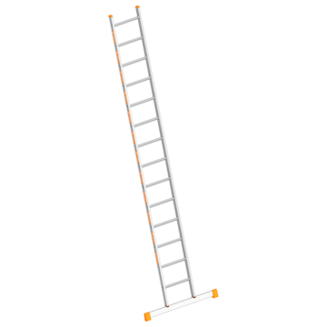 Alumínium támasztólétra (TOPIC 1054) - 1 x 14 fokos - 4,9 méter munkamagasság