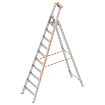 Alumínium platform létra (TOPIC 1064) - 1 x 10 fokos - 4,35 méter munkamagasság