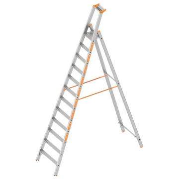 Alumínium platform létra (TOPIC 1064) - 1 x 12 fokos - 4,8 méter munkamagasság